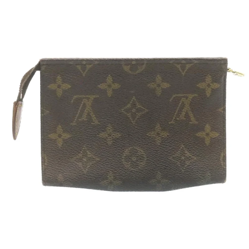 Ladies Louis Vuitton Petite Malle bags in a pastel color for a soft lookLOUIS VUITTON Monogram Poche Toilette 15 Pouch M47546 LV Auth 28603