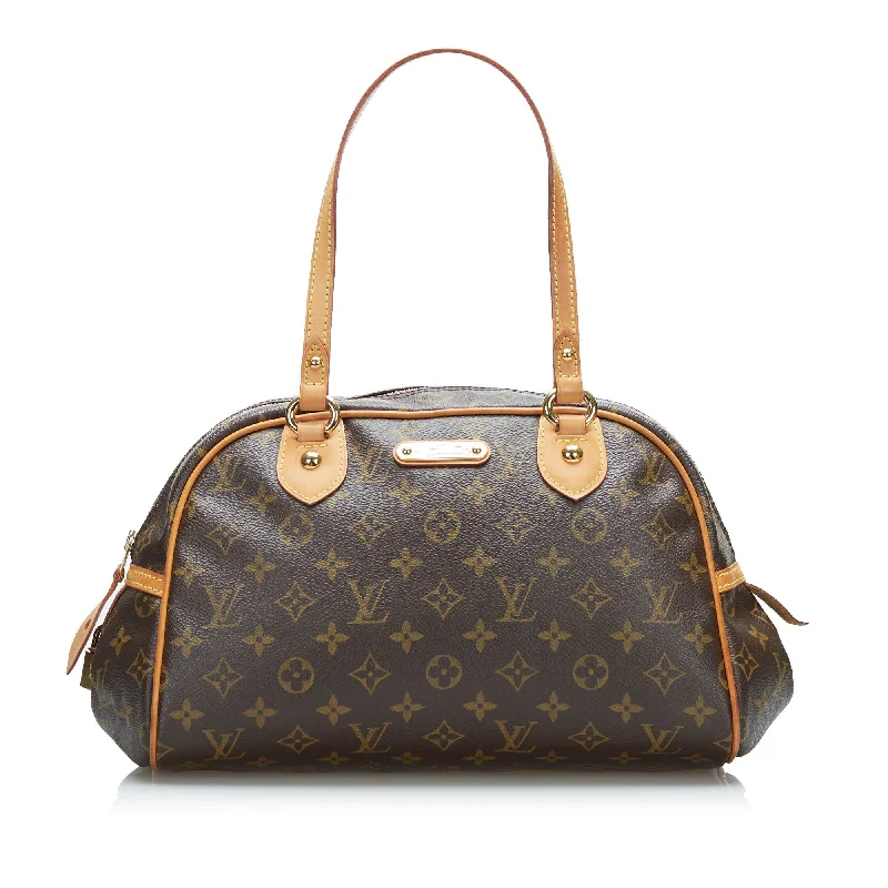 Ladies Louis Vuitton shoulder bags with a magnetic - closure flap for easeLouis Vuitton Montorgueil PM Monogram Canvas