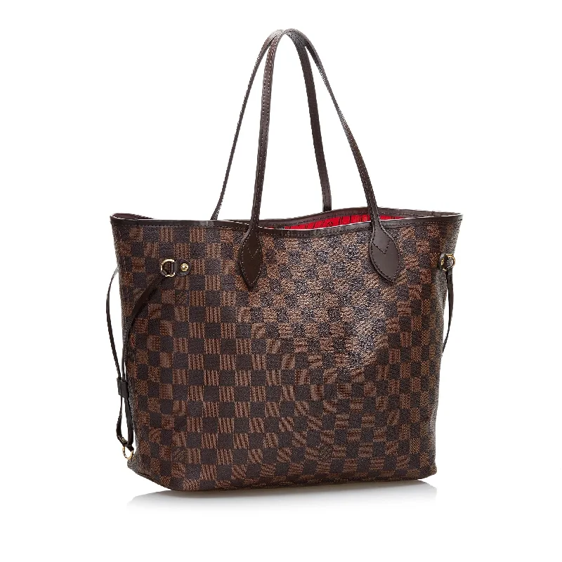 Louis Vuitton bags with a front - flap pocket for quick - access itemsLouis Vuitton Damier Ebene Neverfull MM (37125)