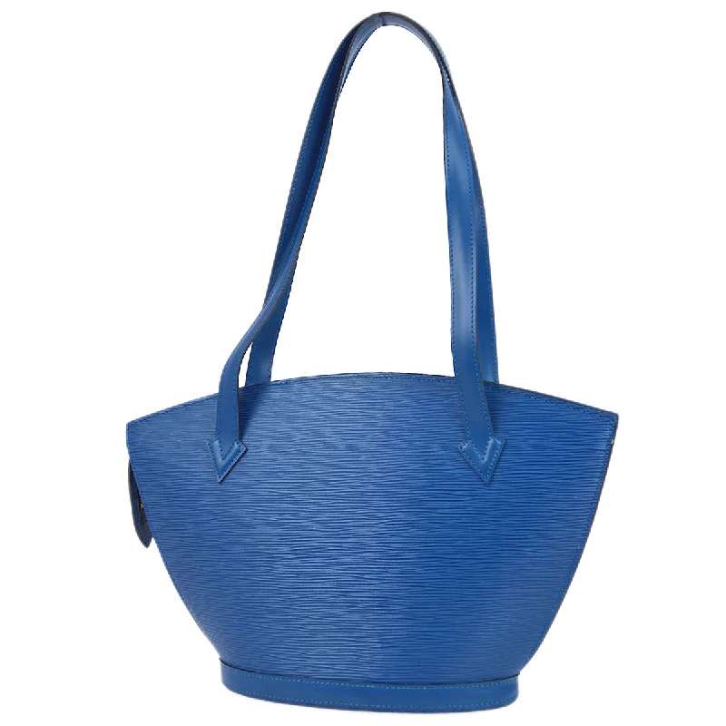 Louis Vuitton Petite Malle bags with a hard - shell structure for uniquenessLouis Vuitton 1996 Blue Epi Saint Jacques Poignee Long Tote Bag M52335