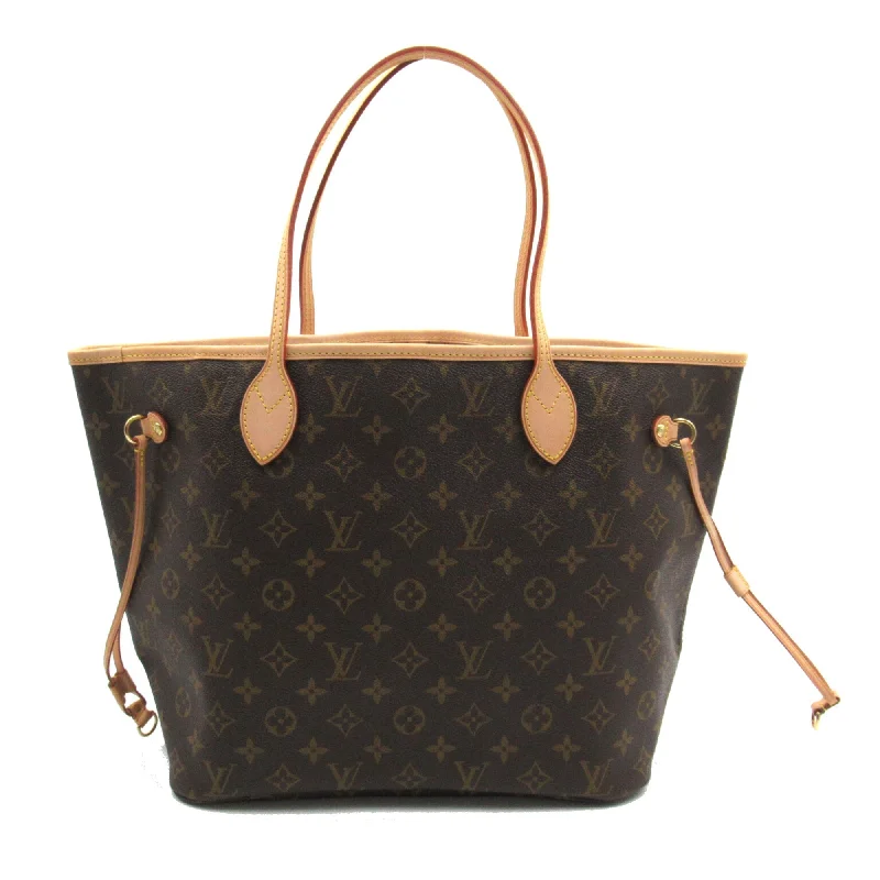 Louis Vuitton tote bags with a printed LV logo on the front for brand visibilityLouis Vuitton Neverfull MM Brown Beige Monogram PVC coated canvas M40156