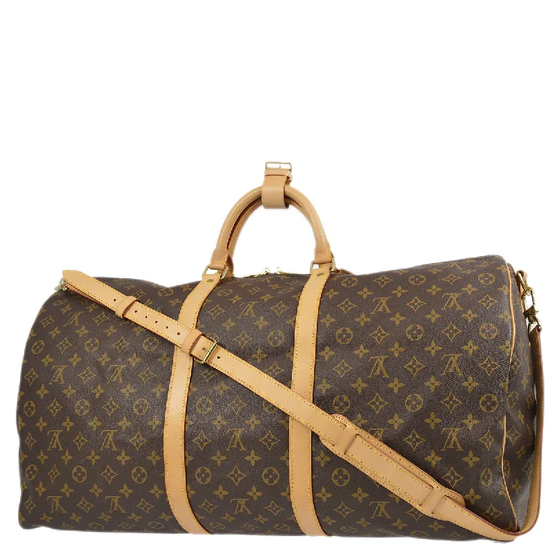 Louis Vuitton backpacks with a hidden back pocket for securityLouis Vuitton 1997 Monogram Keepall Bandouliere 60 M41412