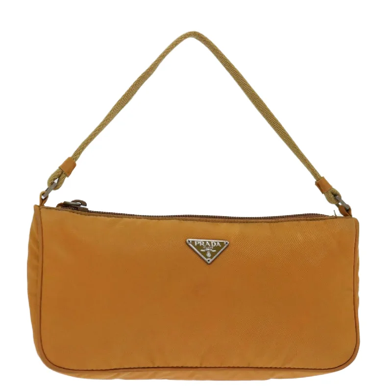 Prada Cahier bags featuring the signature triangular logo plaquePRADA Tessuto Clutch Bag