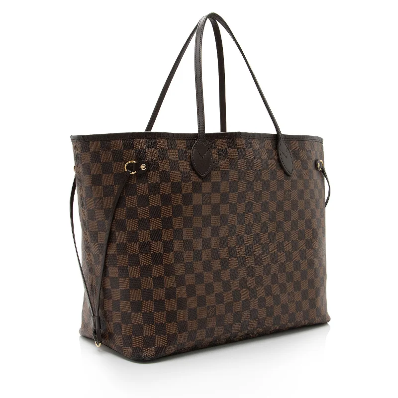 Louis Vuitton bags with a detachable mirror inside for on - the - go touch - upsLouis Vuitton Damier Ebene Neverfull GM Tote (AM4yQX)