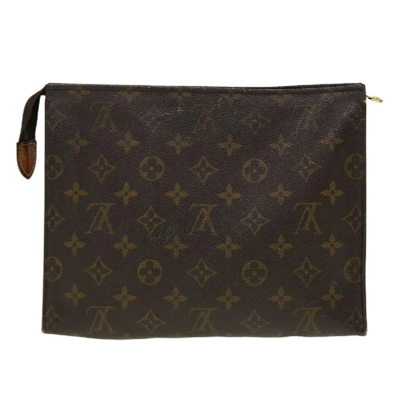 Louis Vuitton handbags with a metal - framed clasp for durabilityLouis Vuitton Monogram Poche Toilette 26 Pouch M47542 LV Auth 45343