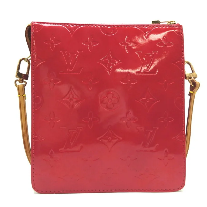 Louis Vuitton Alma bags with a monogram - embossed leather surfaceLOUIS VUITTON Mott *There is a crack on the strap Women's shoulder Bag M91137[] Vernis Rouge [Red]