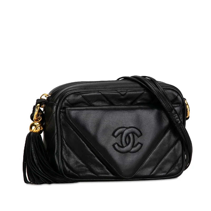 Chanel bags with exclusive seasonal releasesCHANEL CC Quilted Lambskin Tassel Camera Bag