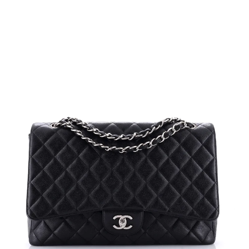 Vintage Classic Single Flap Bag Quilted Caviar Maxi