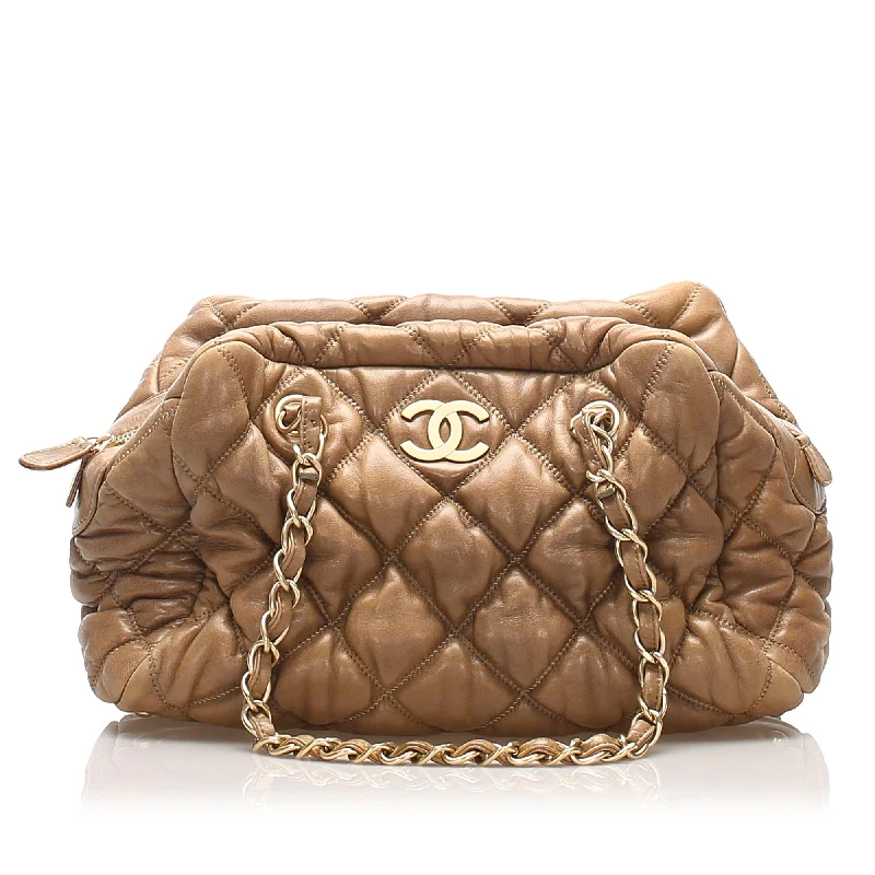 Chanel bags that pair perfectly with any outfitClassic Bubble Lambskin Shoulder Bag Brown