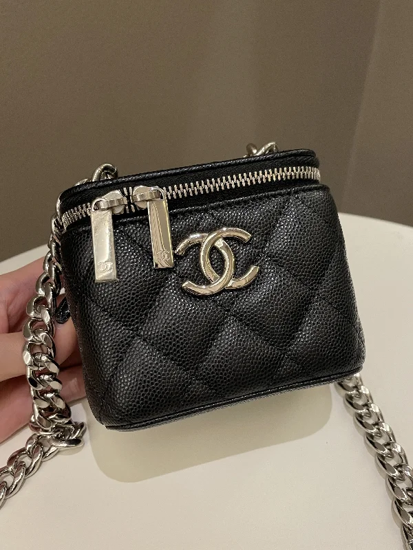 Chanel Luxury Handbag for High - End EventsChanel Quilted Coco Mini Vanity Cube Black Caviar