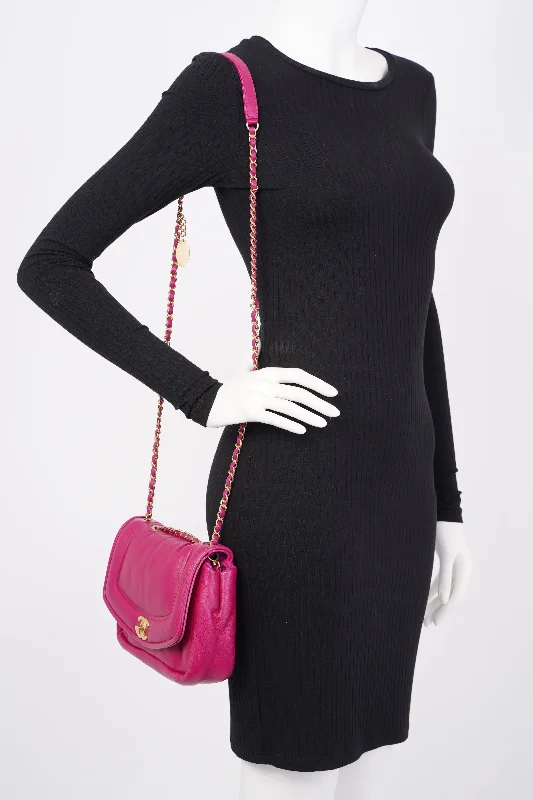 Chanel Colorful Handbag for Spring OutfitsChanel Border Full Flap  Fuchsia Lambskin Leather Medium