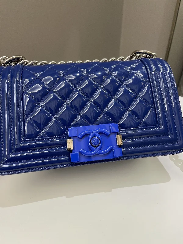 Chanel Colorful Handbag for Spring OutfitsChanel Quilted Small Boy Royal Blue Patent