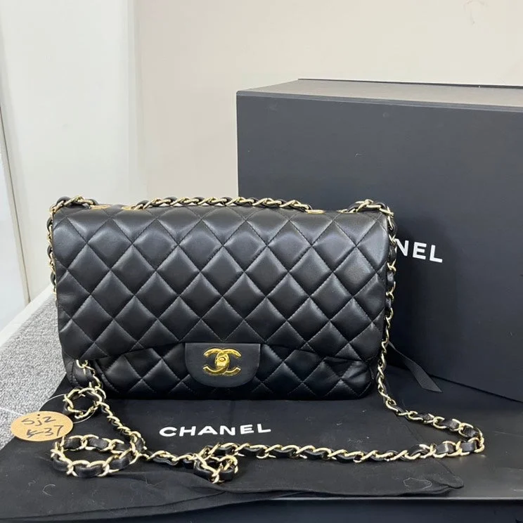 Chanel Colorful Handbag for Spring OutfitsChanel CF Jumbo Single Flap Lambskin Leather Serial No.12 with Dustbag&Box