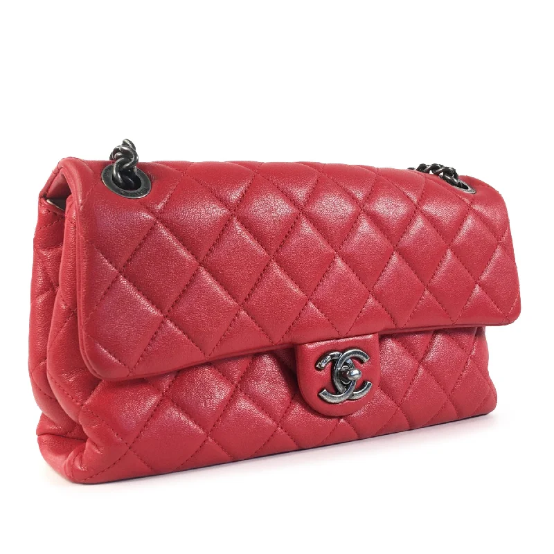 Chanel bags available in bold colors and patternsCHANEL CC Quilted Lambskin Single Flap Shoulder Bag