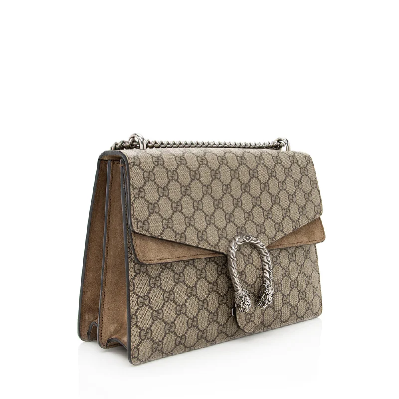 Women Gucci Sylvie bags with a detachable ribbon detailGucci GG Supreme Dionysus Medium Shoulder Bag (SHF-19812)