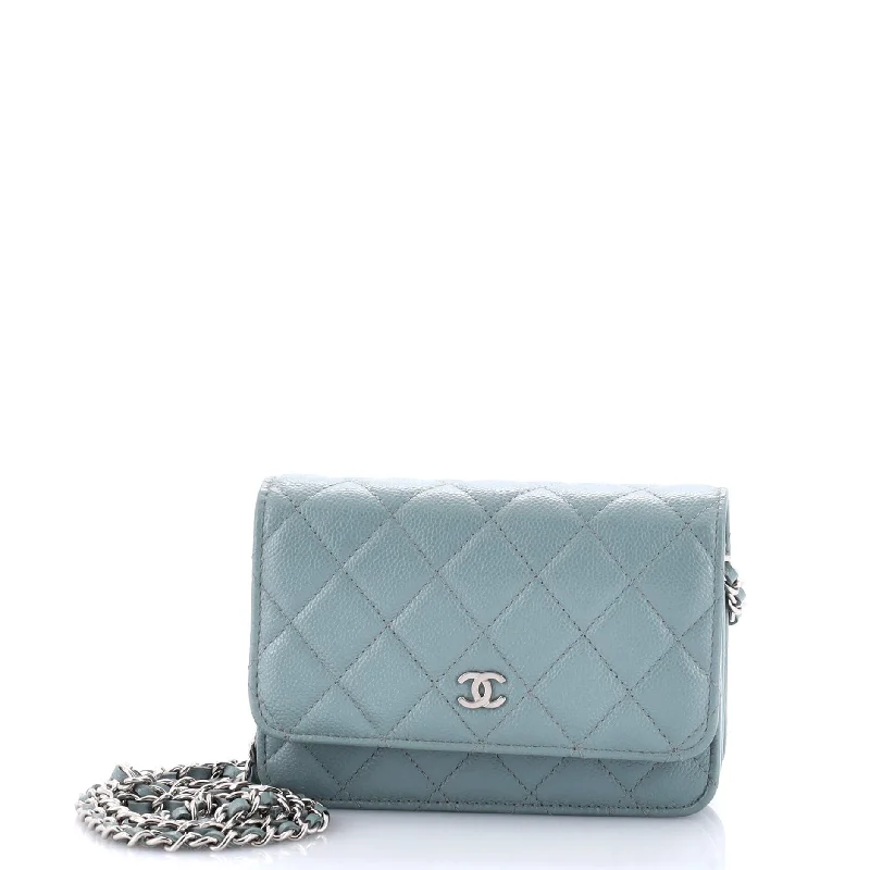 Wallet on Chain Quilted Caviar Mini