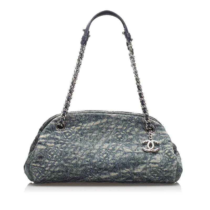 Chanel Black Handbag for Business MeetingsChanel Camellia Mademoiselle Denim Shoulder Bag Blue