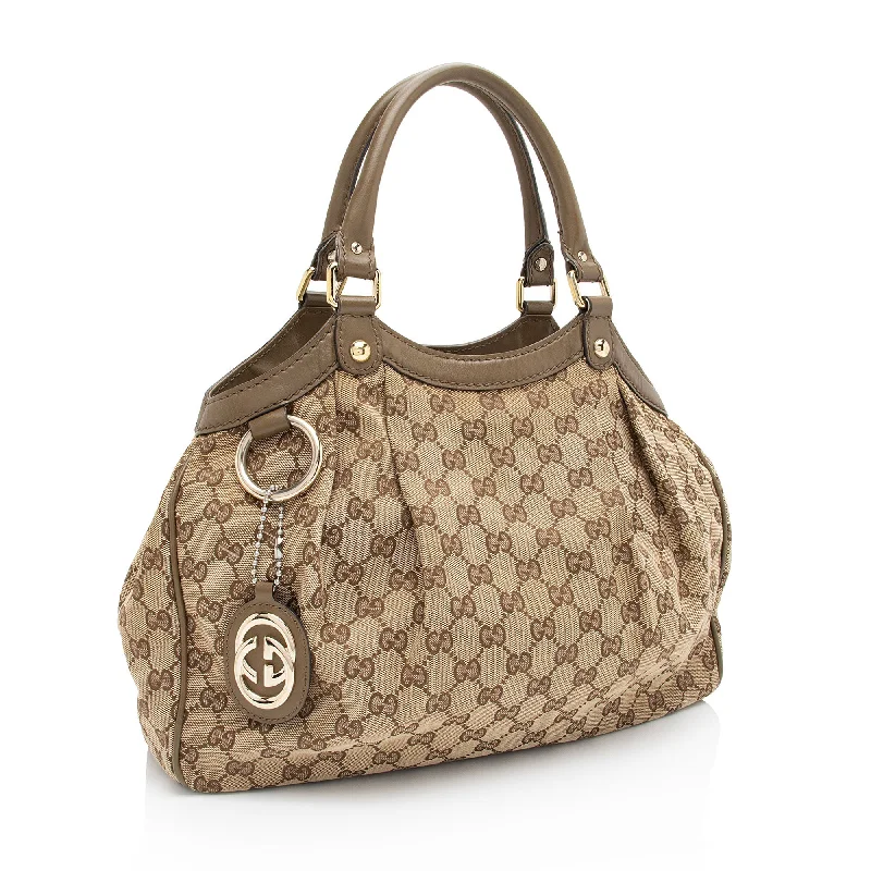 Gucci Marmont bags for women with a snakeskin - effect panelGucci GG Canvas Sukey Medium Tote (I8Evmf)