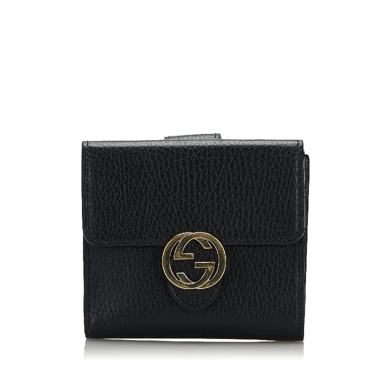 Ladies Gucci shoulder bags with a wide - width strapGucci Interlocking G Small Wallet Small Wallets