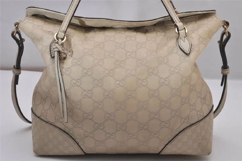 Ladies Gucci Dionysus bags with a star - shaped charmAuthentic GUCCI Bree Guccissima 2Way Tote Bag GG Leather 353120 White 9342I