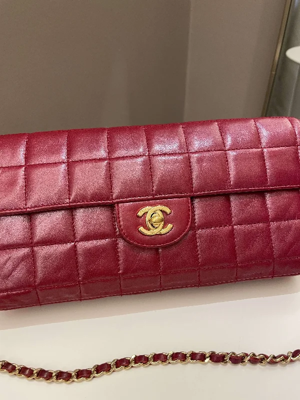 Chanel bags available in bold colors and patternsChanel Chocolate Bar Flap Dark Red Lambskin