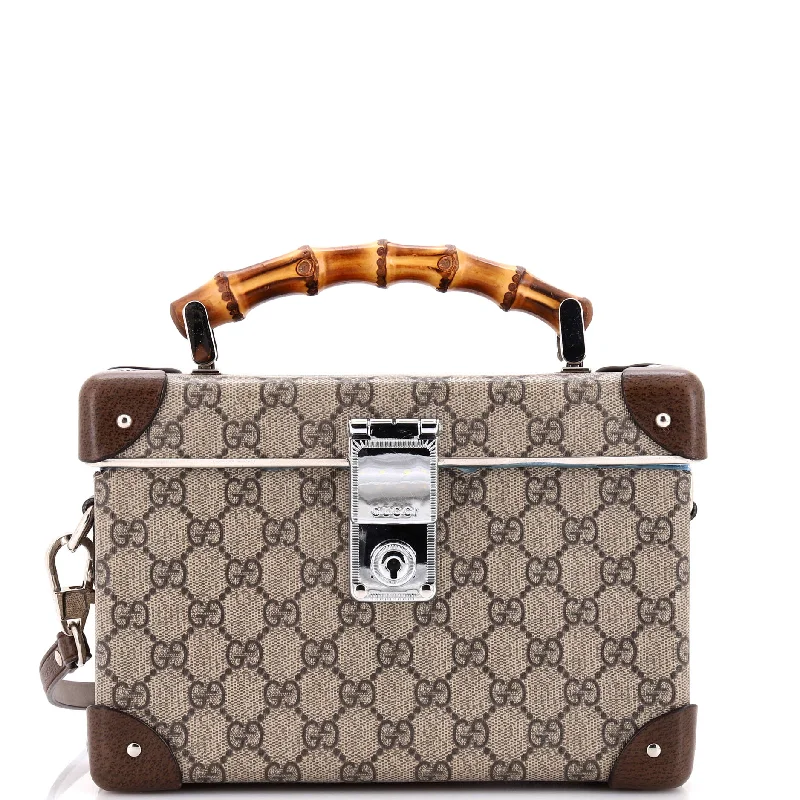 Gucci Dionysus bags for women with tiger - head claspsBamboo Globe-Trotter Vanity Case GG Coated Canvas