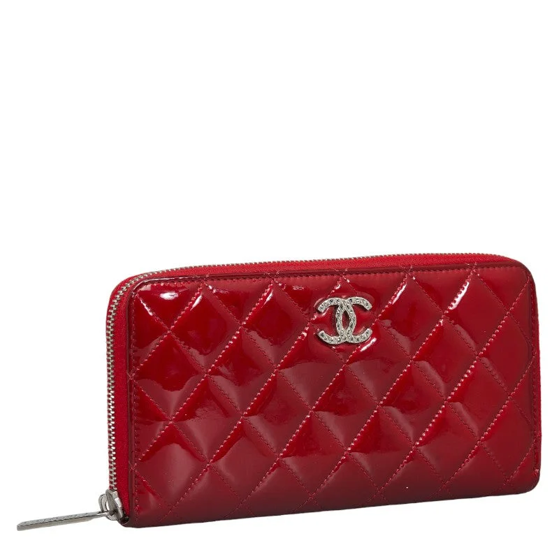 Chanel classicChanel Brilliant Mattress Cocomark Roundfasner Long Wallet Red Emmeline Carf  CHANEL