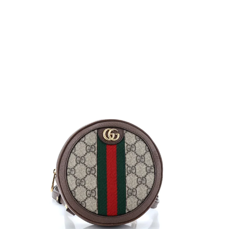 Women Gucci tote bags in GG Supreme canvas for a branded feelOphidia Round Backpack GG Coated Canvas Mini