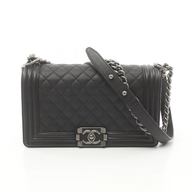 Chanel bags with exclusive seasonal releasesCHANEL Boy Chanel Shoulder Bag Caviar Skin Women's Black