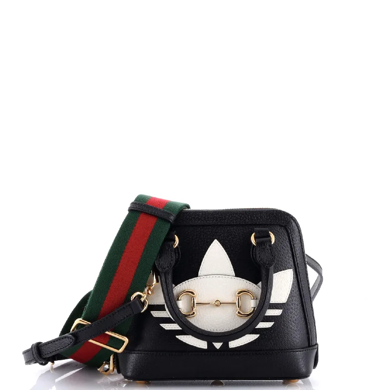 Ladies Gucci Dionysus bags with a star - shaped charmx Adidas Horsebit 1955 Top Handle Bag Leather with Applique Mini