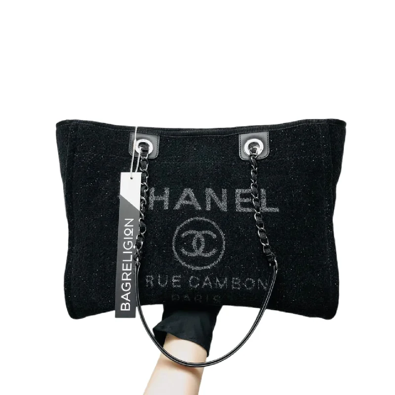 Chanel classicCanvas Deauville Medium Shopping Tote Bag