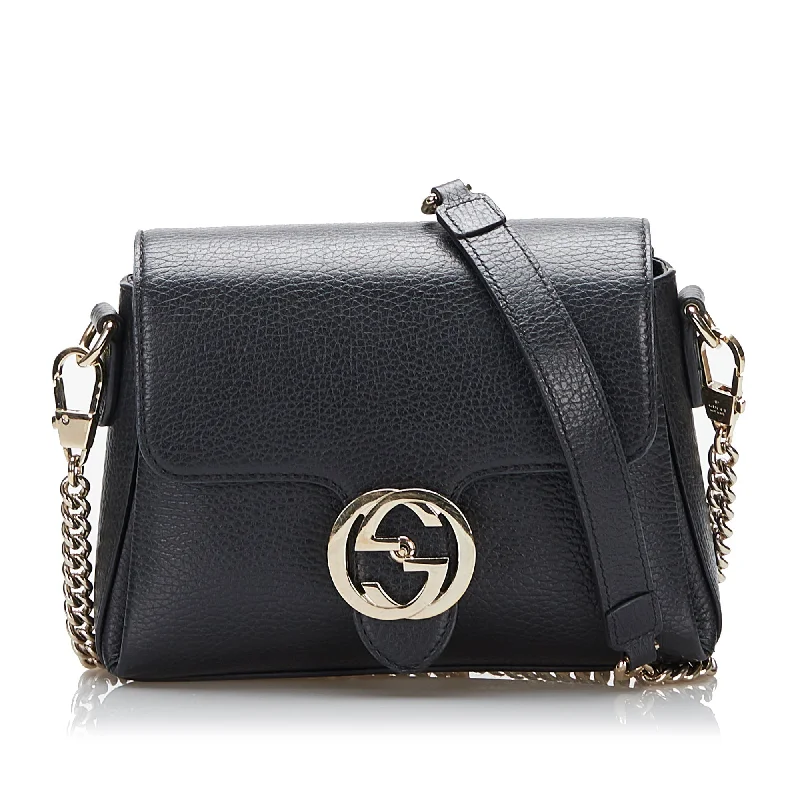 Women Gucci bags with a detachable mirror insideGucci Small Dollar Interlocking Crossbody Bag