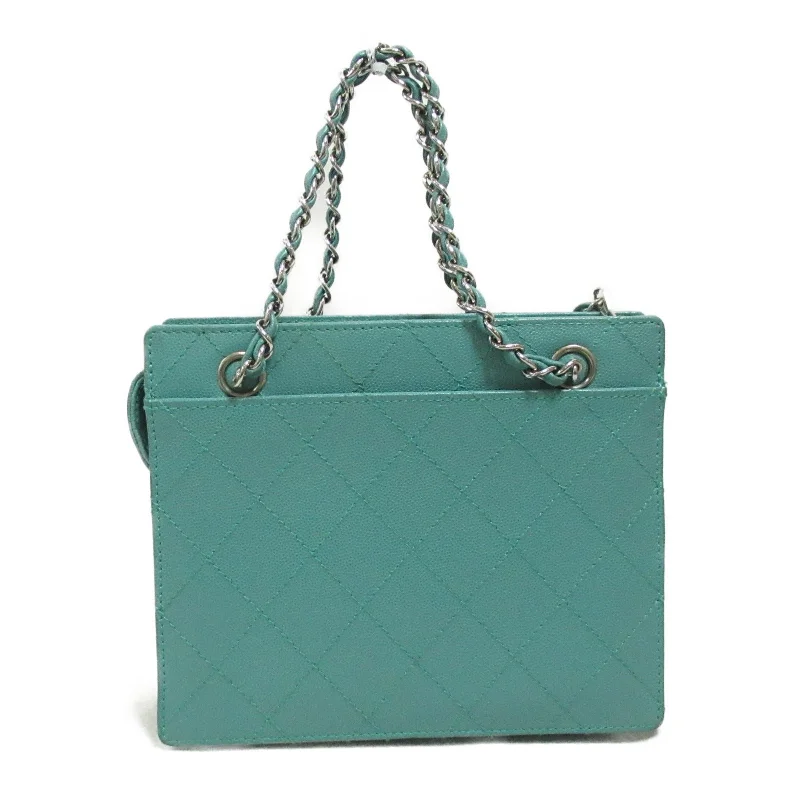 Chanel Medium Tote Bag for Office LadiesChanel Chain Handbag Chain Handbag Chain Handbag Cabia S (Green )  Green Turquoise