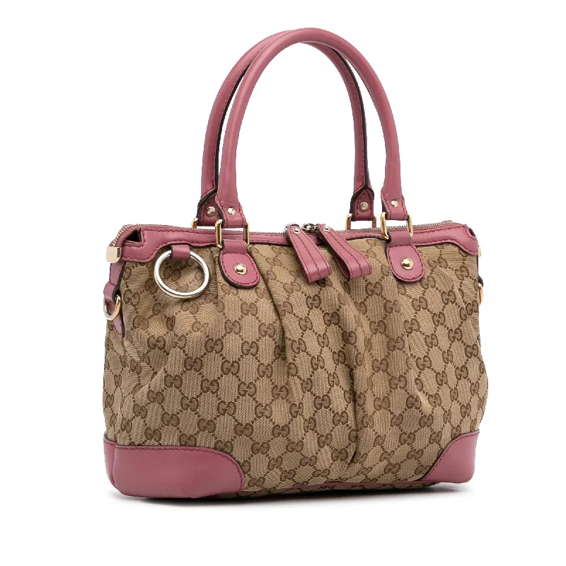 Gucci Marmont bags for women with gold - toned hardwareGucci GG Canvas Sukey Satchel (2jI04a)