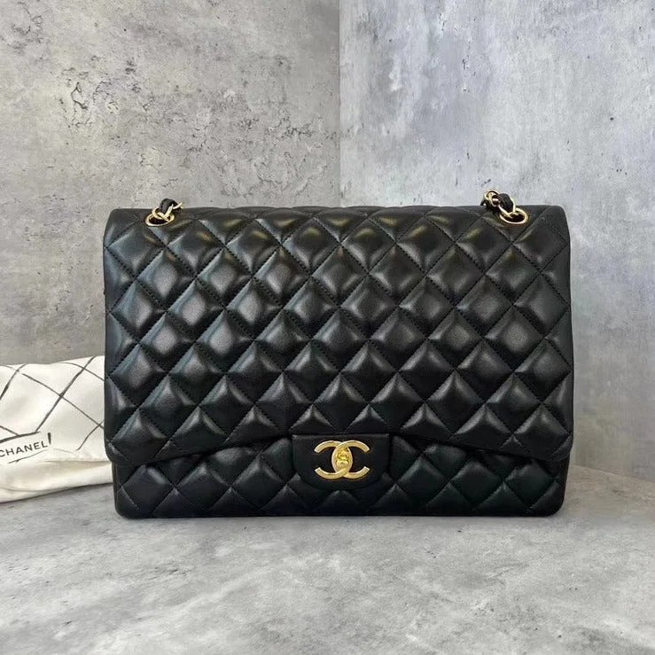 Chanel classicChanel CF Maxi Lambskin Leather Black Bag