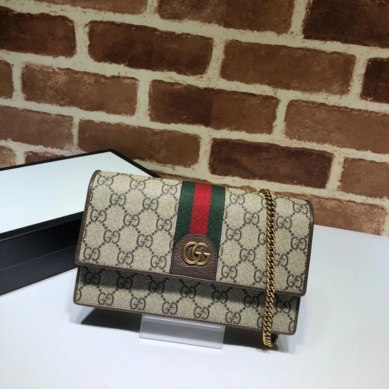 Women Gucci Sylvie bags with a crystal - embellished web stripeWF - Gucci Bags - 3127