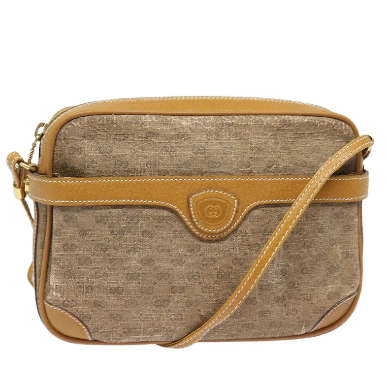 Women Gucci bags with a snap - button closure and a decorative charmGUCCI GG Canvas Shoulder Bag Beige 007 904 0423 th5148