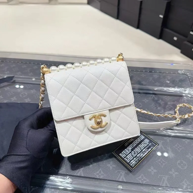 Chanel bags available at online luxury retaileChanel CF Pearl Bag 15*17cm with Card