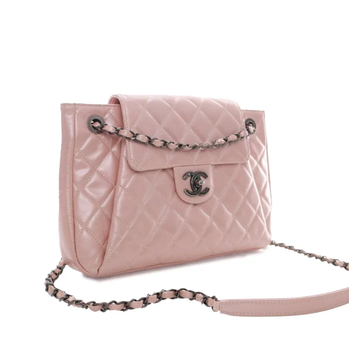 Chanel bags with adjustable chain strapsCHANEL CC Glazed Calfskin Accordion Flap Crossbody Bag