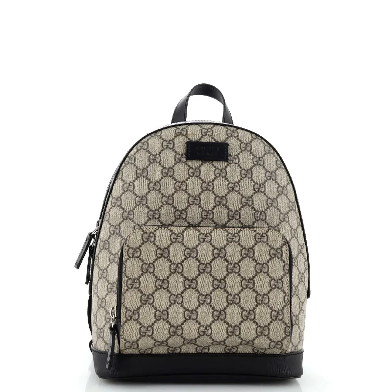 Ladies Gucci handbags with a detachable coin purse insideZip Pocket Backpack GG Coated Canvas Small