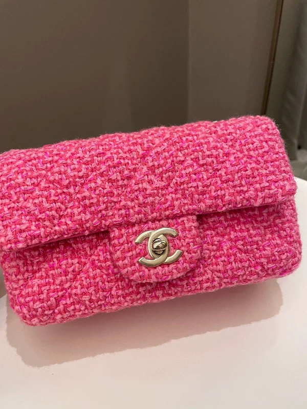 Chanel bags that pair perfectly with any outfitChanel Classic Mini Rectangular Pink Tweed