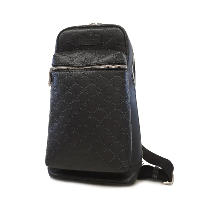 Women Gucci bags with a detachable mobile phone holderGuccissima Body bag 450970 Men's Leather Sling Bag Black