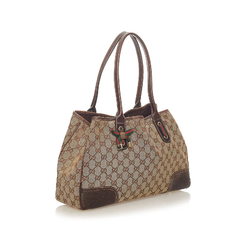 Women Gucci bags with a detachable mobile phone holderGucci GG Canvas Princy Tote Bag (27246)