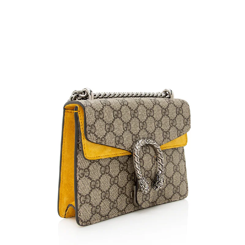 Gucci tote bags for women with a double - handle designGucci GG Supreme Dionysus Mini Bag (21942)