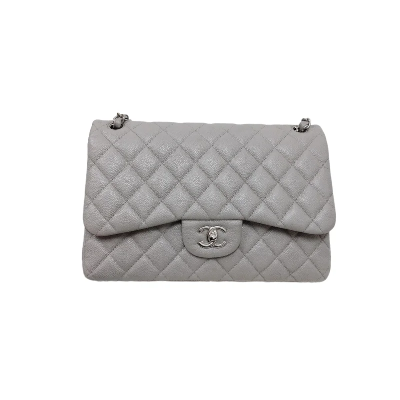 Chanel Vintage Inspired Handbag for Retro LoversClassic Double Flap Jumbo Grey