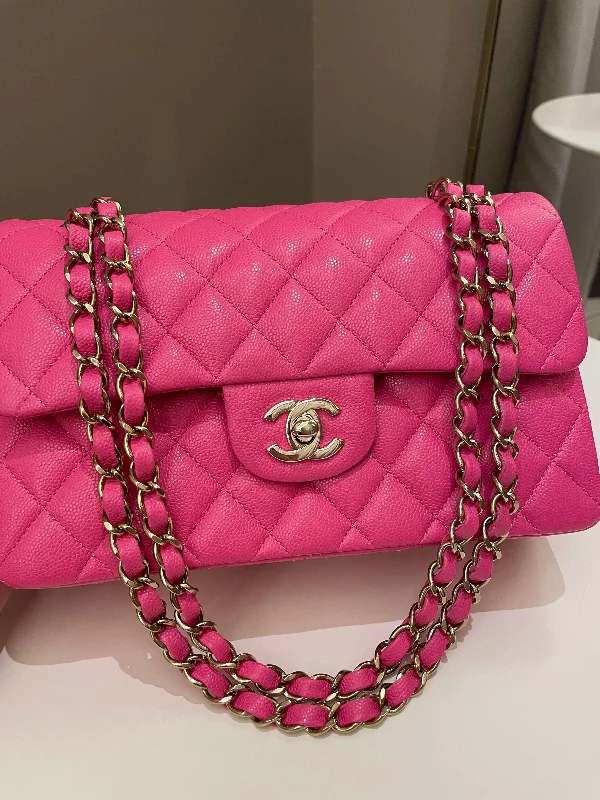 Chanel Colorful Handbag for Spring OutfitsChanel Classic Quilted Small Double Flap Candy Pink Caviar