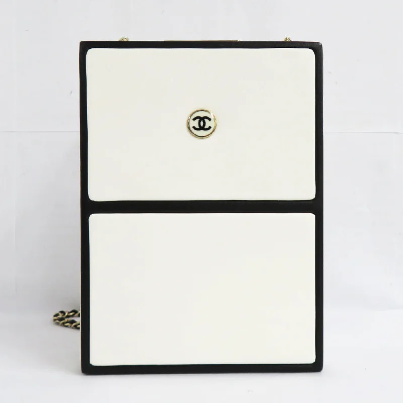 Chanel Luxury Handbag for High - End EventsChanel Chain Shoulder Bag .5  Box White Black  G  GD Gold Tools 31st White Black Perfume Box Mini-Bags