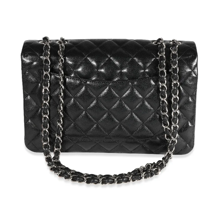 Chanel bags available in bold colors and patternsCHANEL Black Quilted Lambskin Jumbo Classic Single Flap Bag