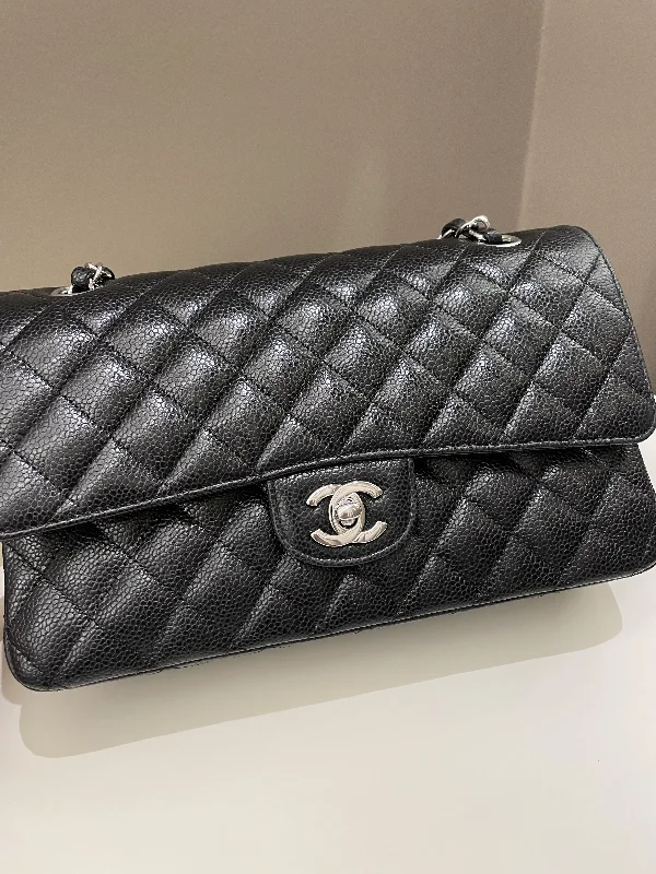 Chanel Black Handbag for Business MeetingsChanel Classic Quilted Medium Double Flap Black Caviar