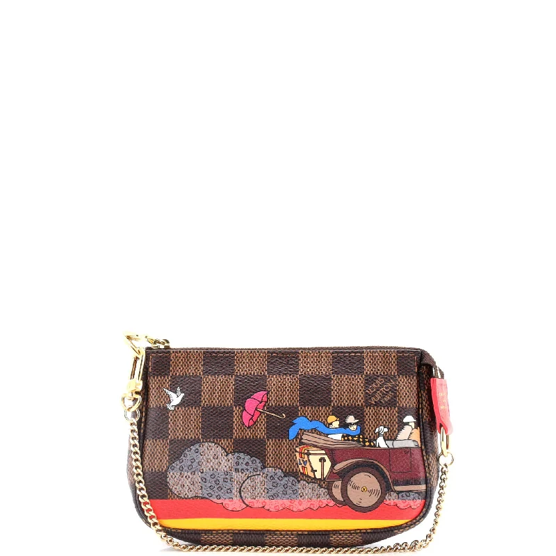 Ladies Louis Vuitton shoulder bags with a magnetic - closure flap for easePochette Accessoires Limited Edition Damier Mini